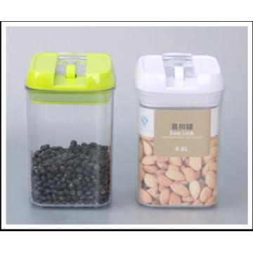 Meilleure vente de bouteilles de rangement en plastique 0,8 L & pots avec couvercles en plastique